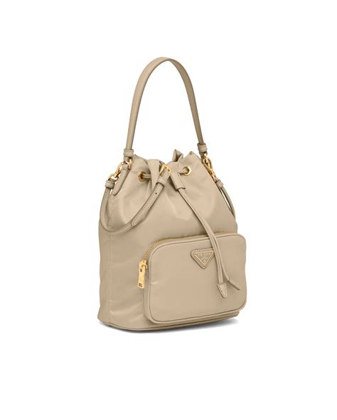 prada fabric shoulder bag 1bh038|Desert Beige Re.